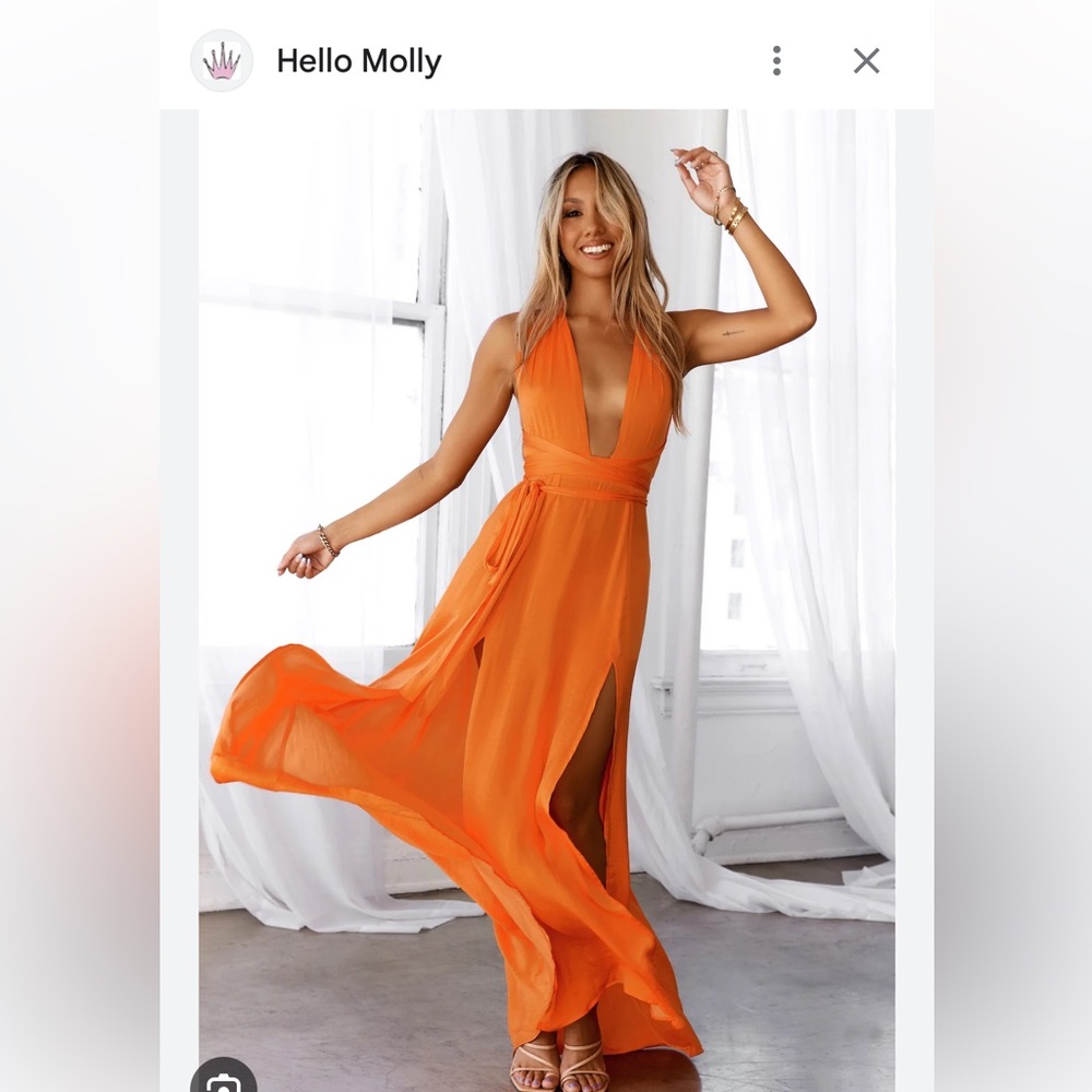 orange dress